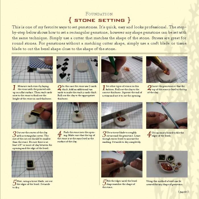 Step-by-step guide to gemstone setting tutorial.