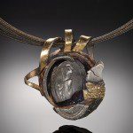 Fragmented Memories 2 by Patrik Kusek Sterling silver, 22k, PMC by Patrik Kusek