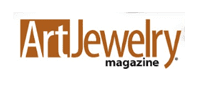 Art Jewelry magazine logo on black background.