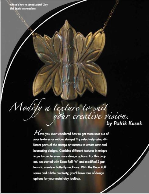 Butterfly necklace design with creative texture.